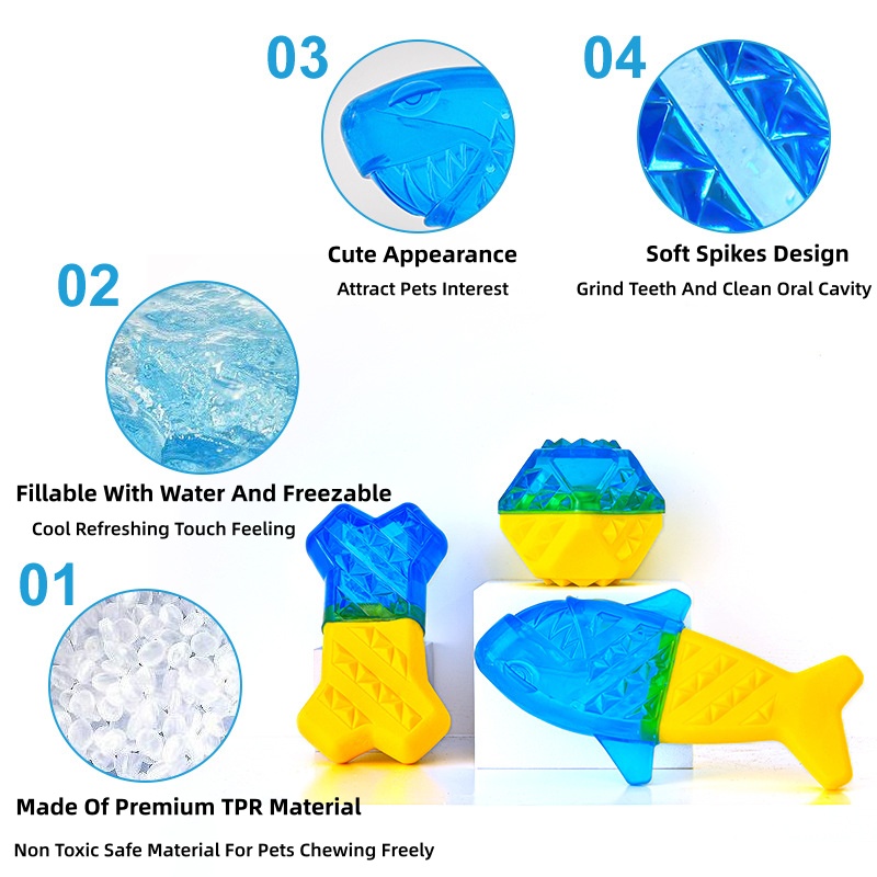 Summer Cooling Dog Chew Toys F - Teeth Cleaning Dog Chew Bone recension och pris
