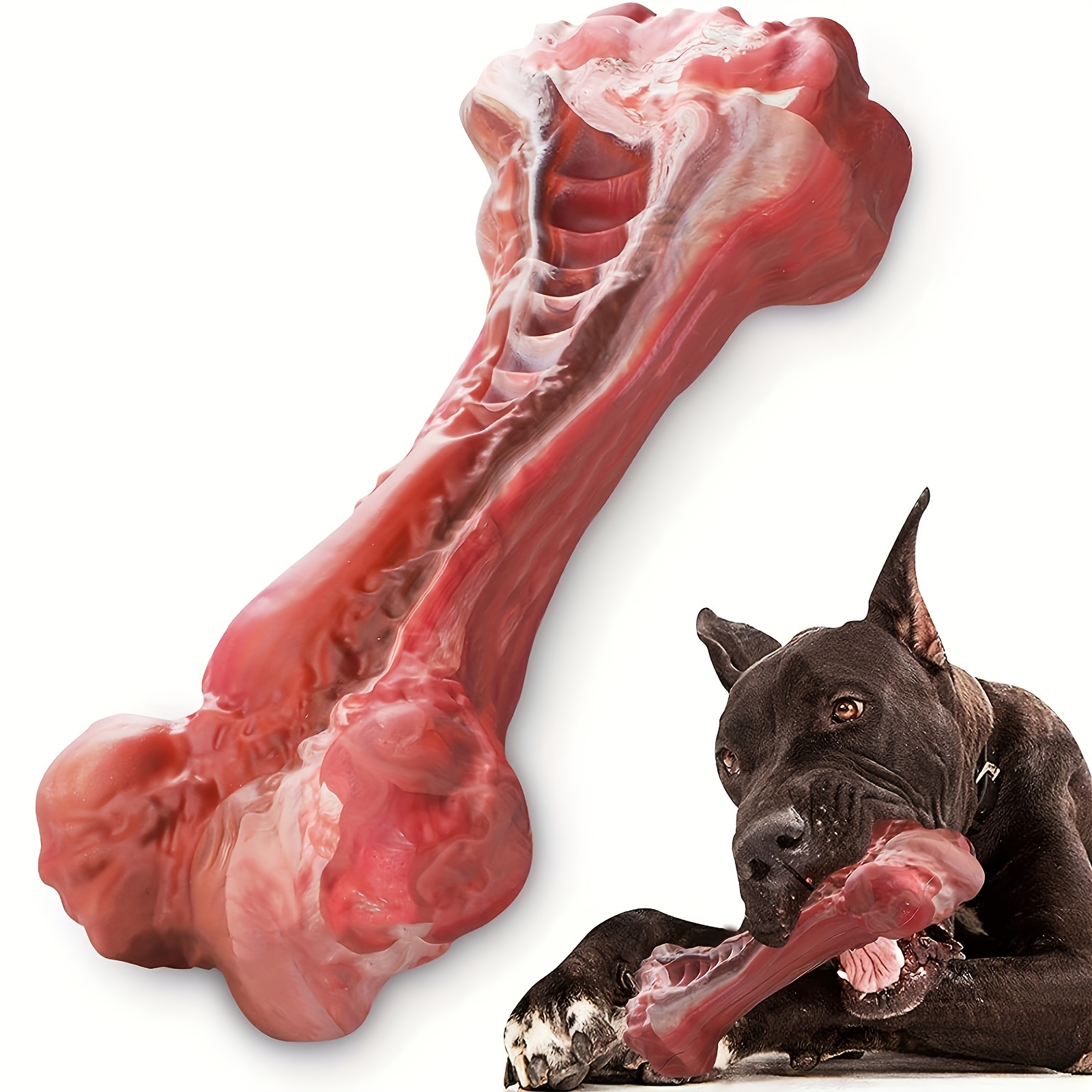 Silicone Dog Bite Toy, Natural - Indestructible Dog Chew Toy recension och pris