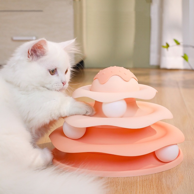 Ball Spinning Cat Toy Rotating - Interactive Squeaky Plush Dog Toy recension och pris