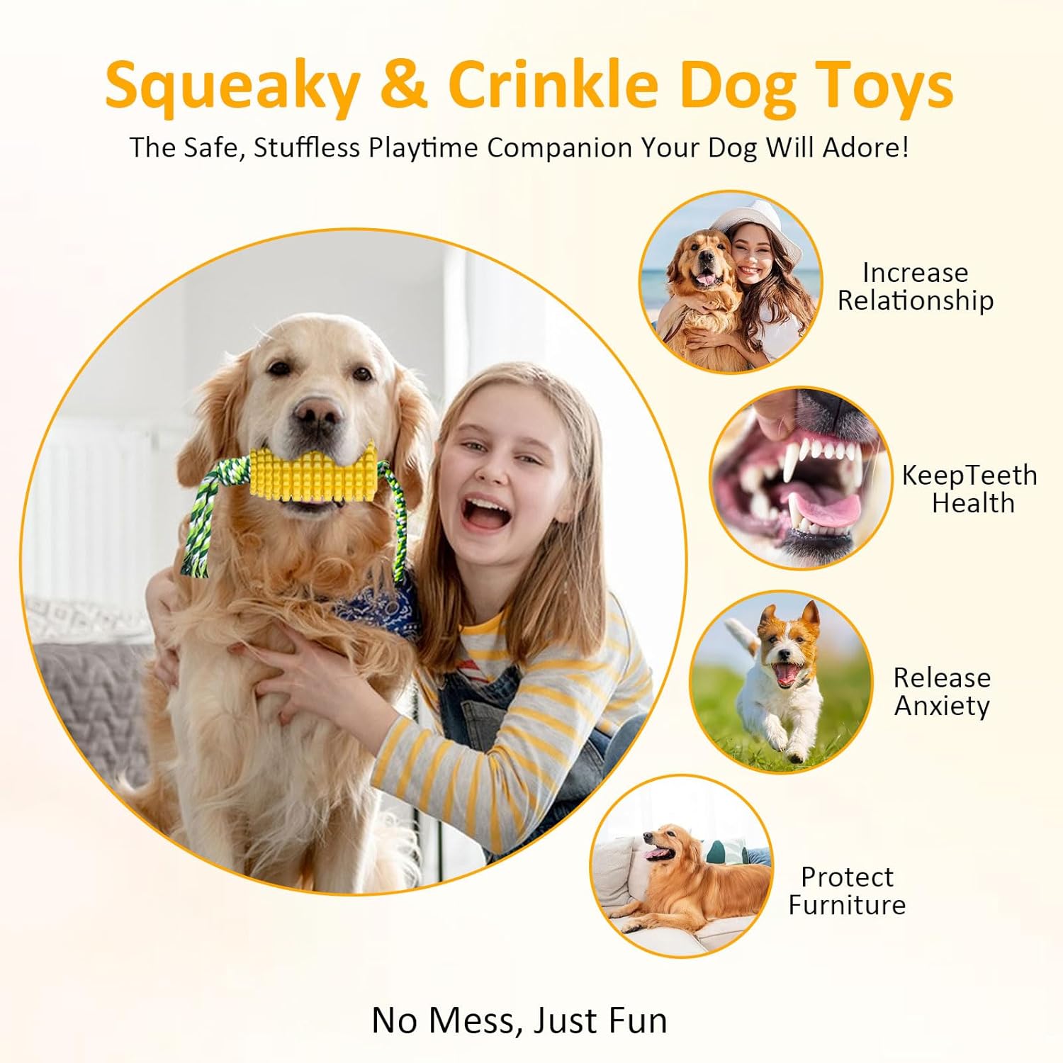 Corn-Shaped Dog Chew Toy for A - Dog Rope Toy Aggressive Chewers recension och pris