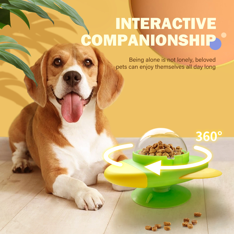 Rocket Shape Rotating Cat Dog  - Dog Puzzle Feeder Toy recension och pris