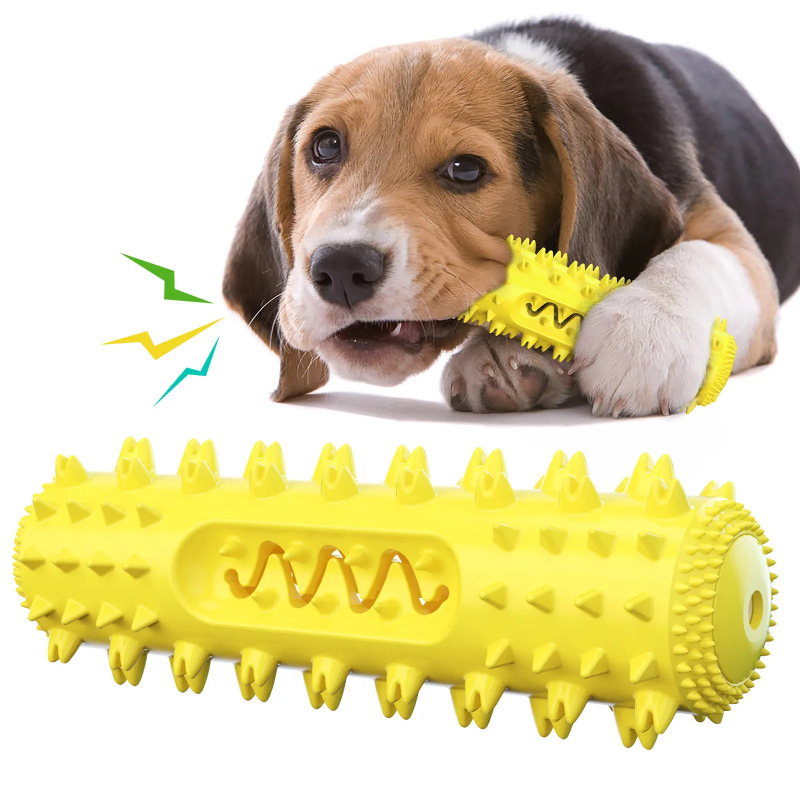 Squeaky Dog Chew Toy Teeth Cle - Rubber Treat Dispensing Dog Toy recension och pris