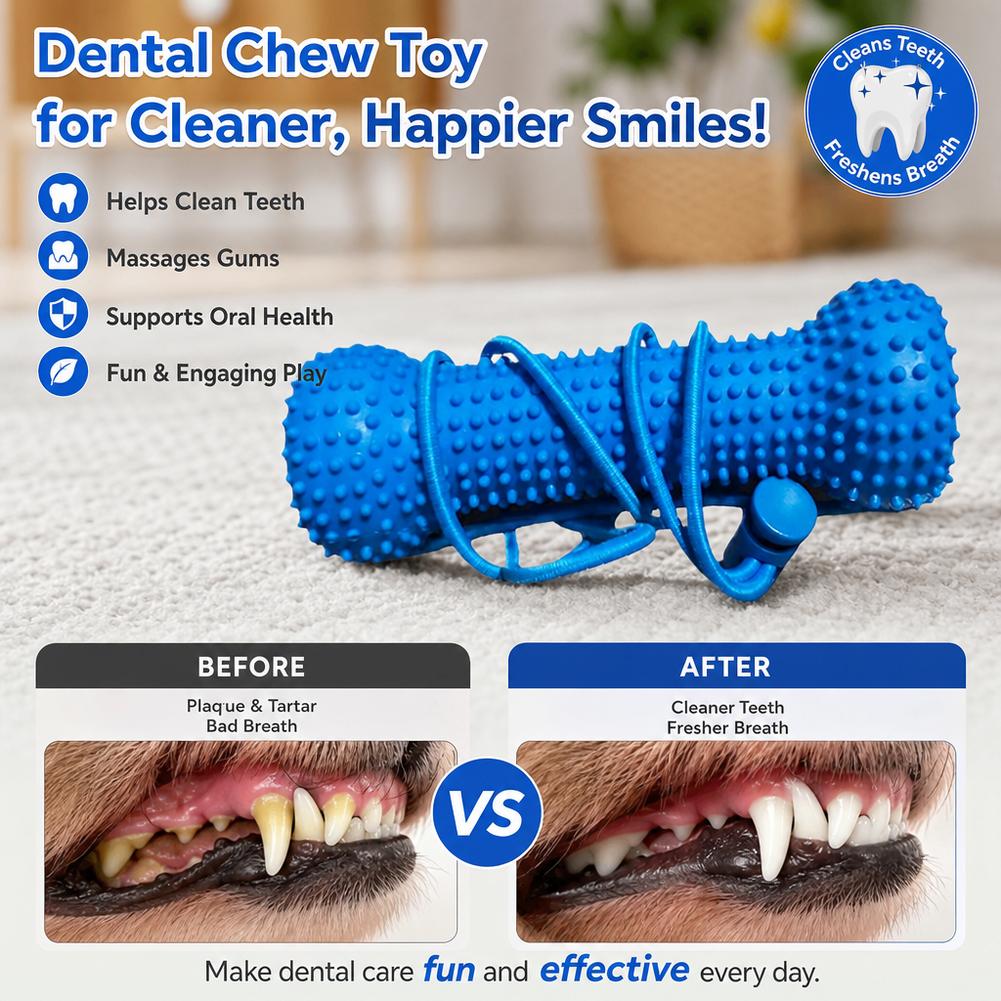 Dog Teeth Cleaning Chew Toy Bi - Teeth Cleaning Dog Chew Bone recension och pris