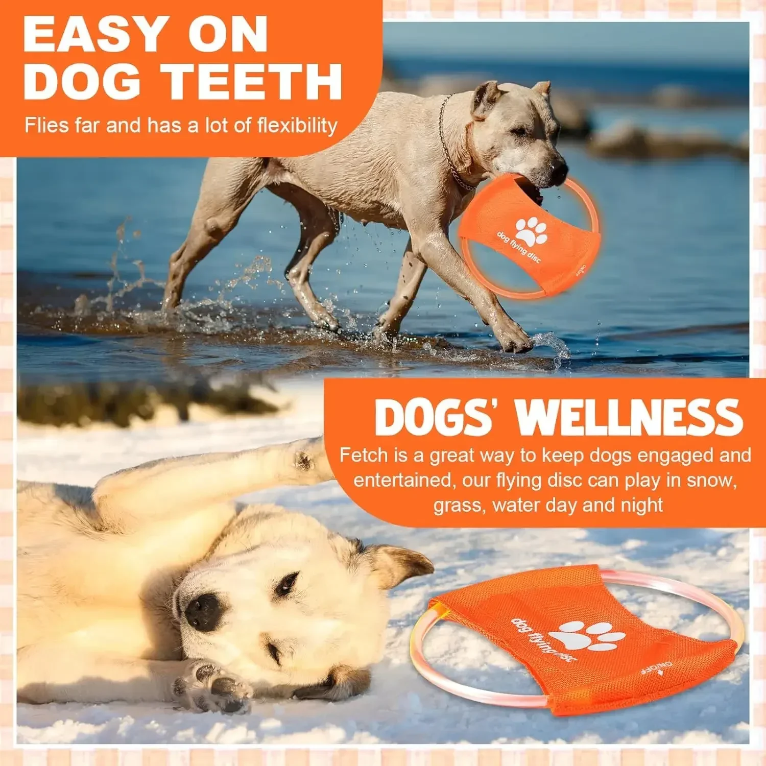 Dog Toy LED Glowing Rechargeab - Flying Disc Dog Training Toy recension och pris