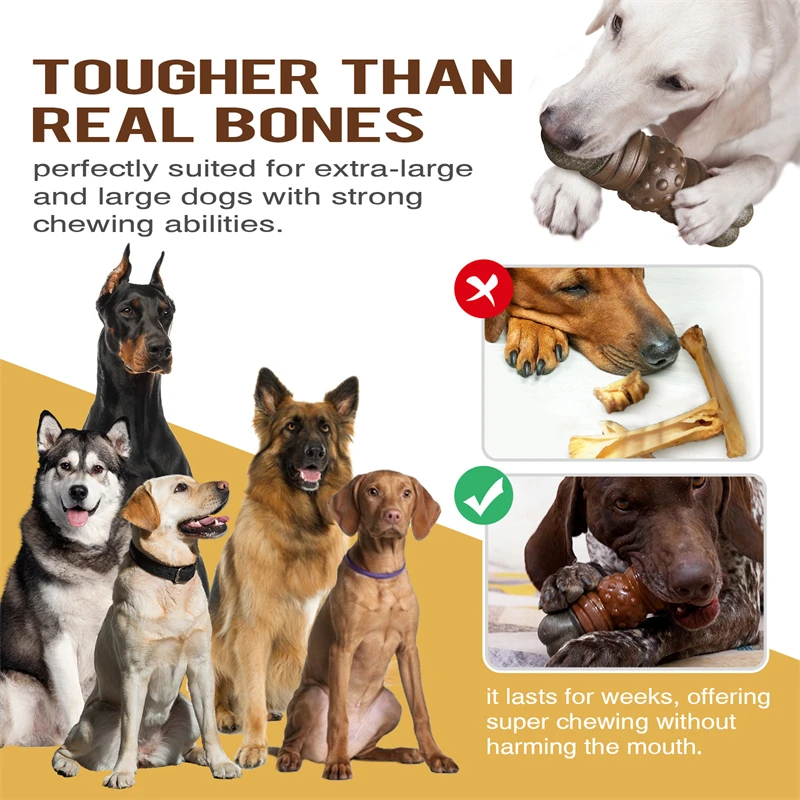Large Dog Chew Toys Tougher th - Indestructible Dog Chew Toy recension och pris