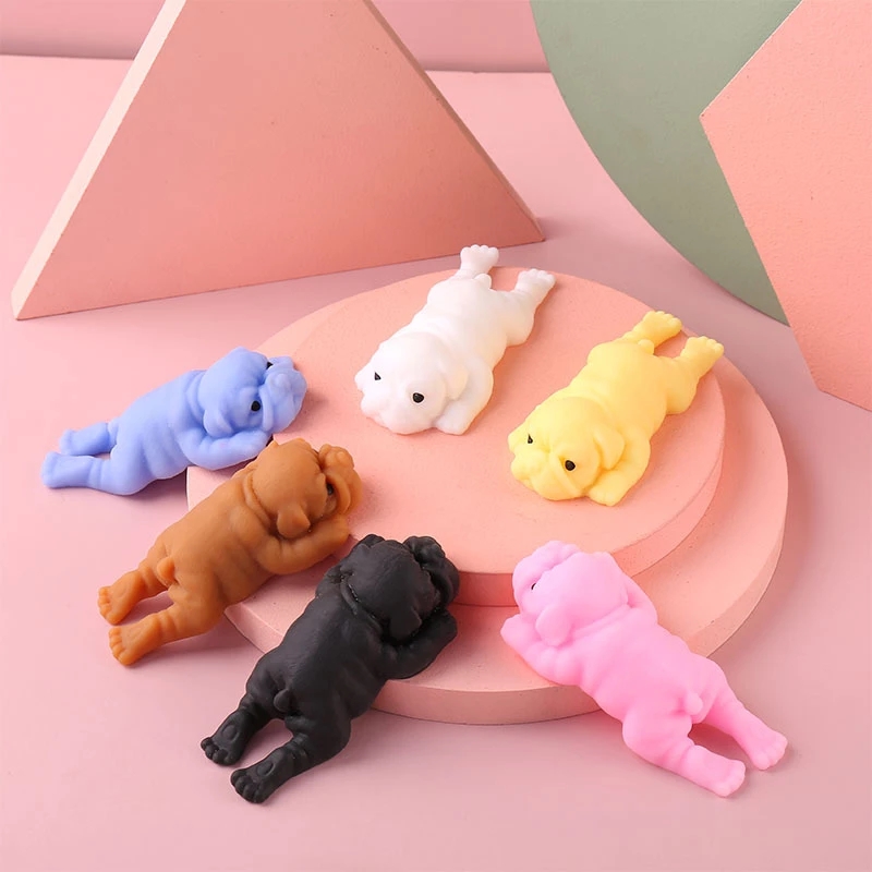 Squishy Dogs Anime Fidget Toys - Interactive Squeaky Plush Dog Toy recension och pris