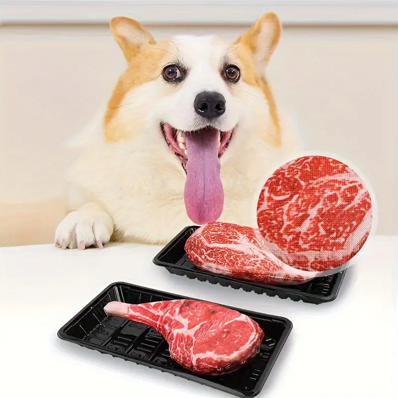 Simulated Steak Squeaky Dog To - Teeth Cleaning Dog Chew Bone recension och pris