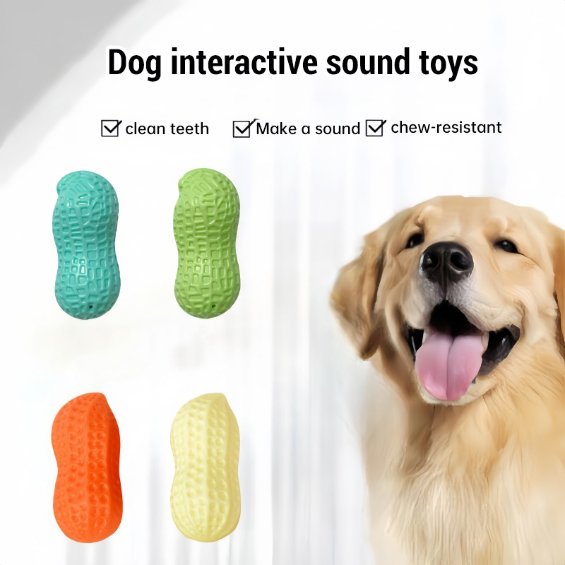 Squeaky Peanut Bone Dog Chew T - Teeth Cleaning Dog Chew Bone recension och pris