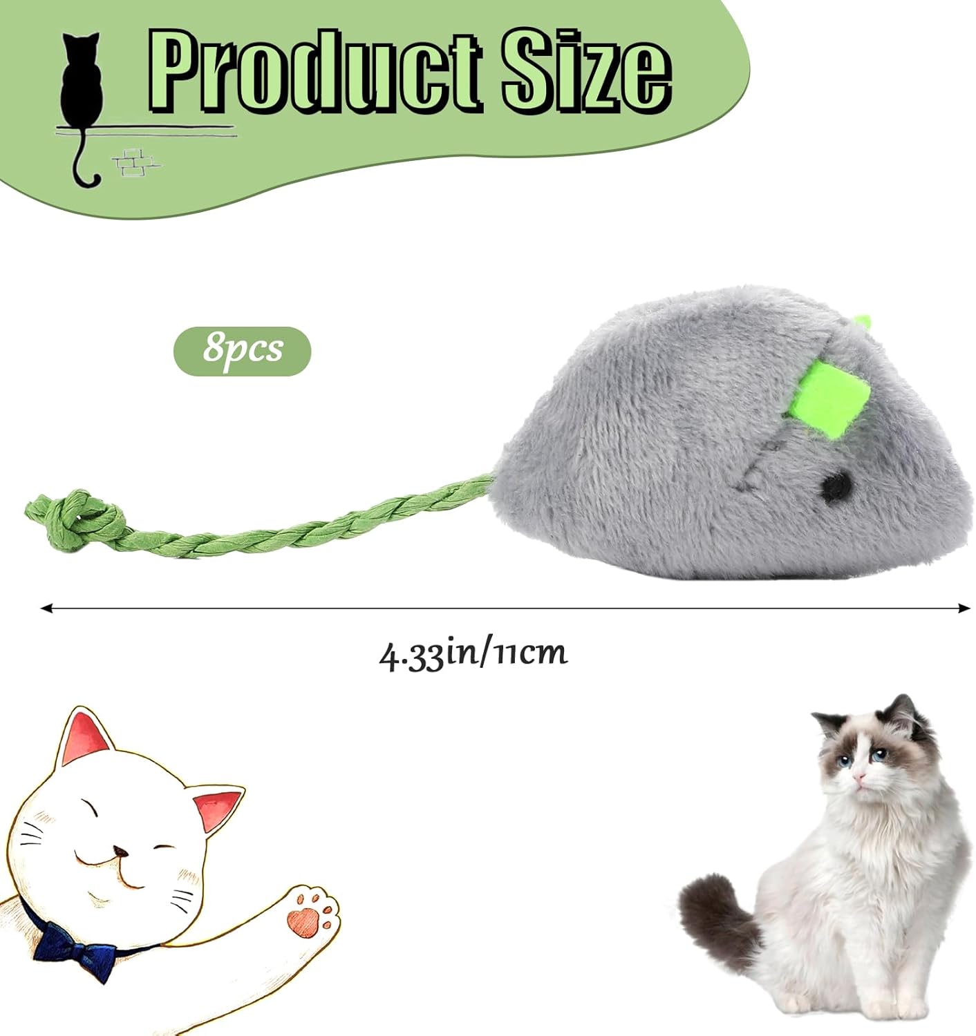 8 Randomly packed interactive  - Catnip Interactive Plush Mouse recension och pris