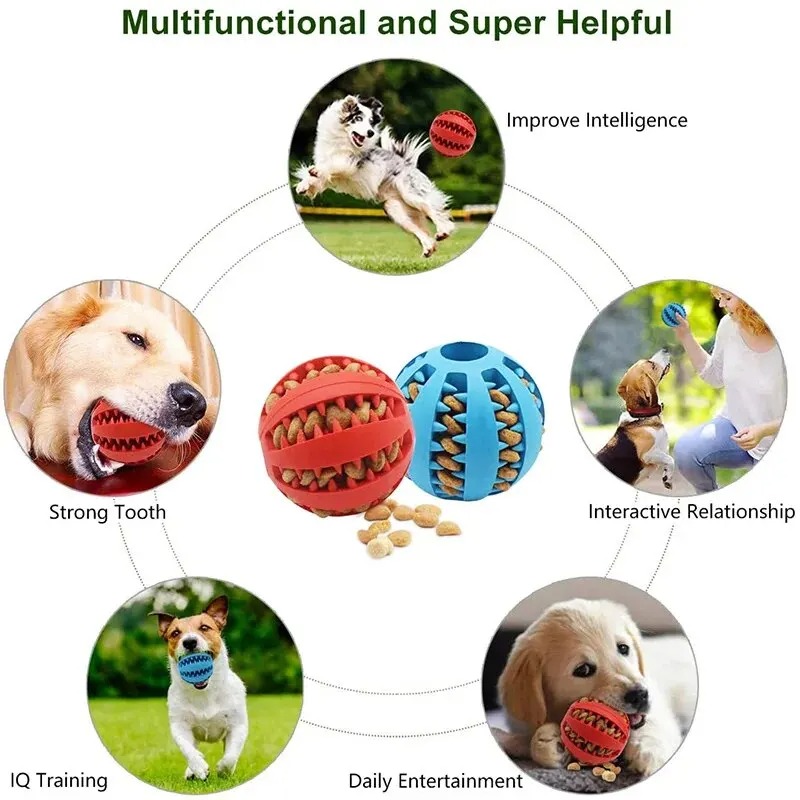 1 Pcs Dog Treat Ball Interacti - Rubber Treat Dispensing Dog Toy recension och pris