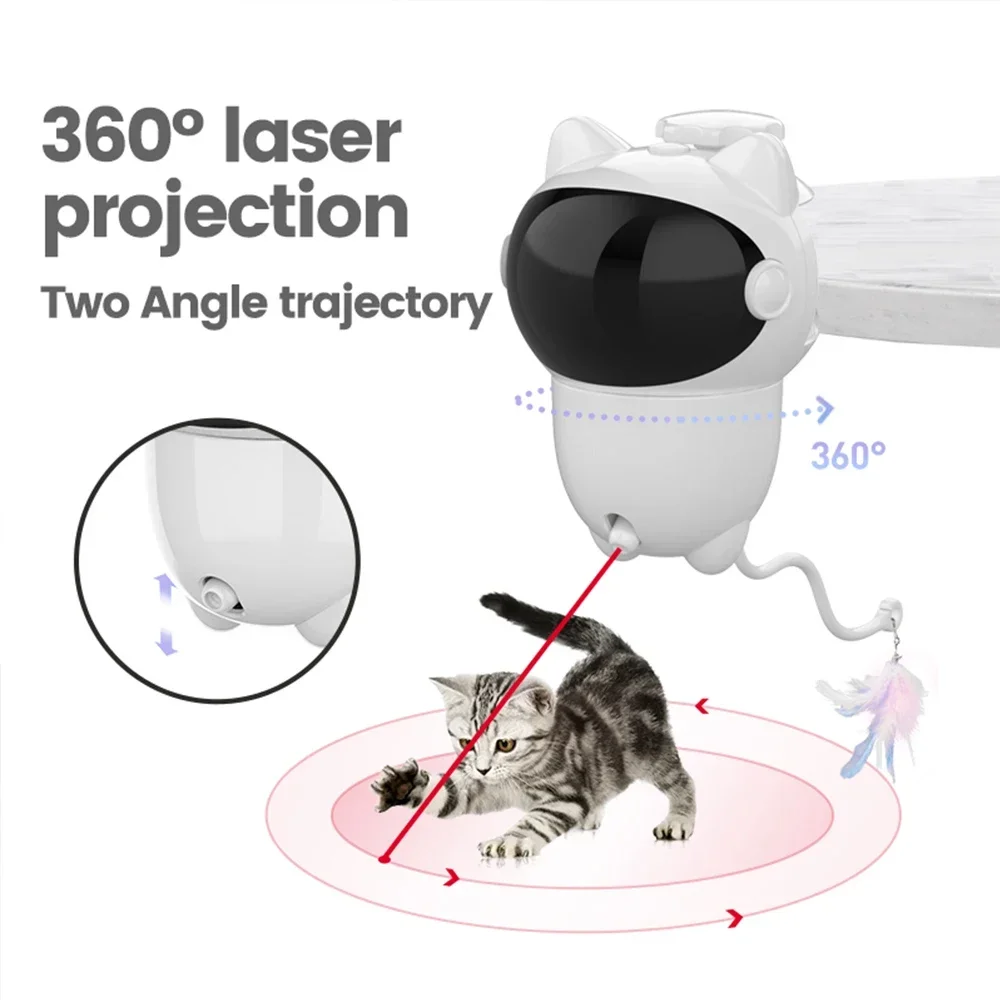 360 Interactive Cat Laser Toy  - Laser Pointer Cat Toy Automatic recension och pris