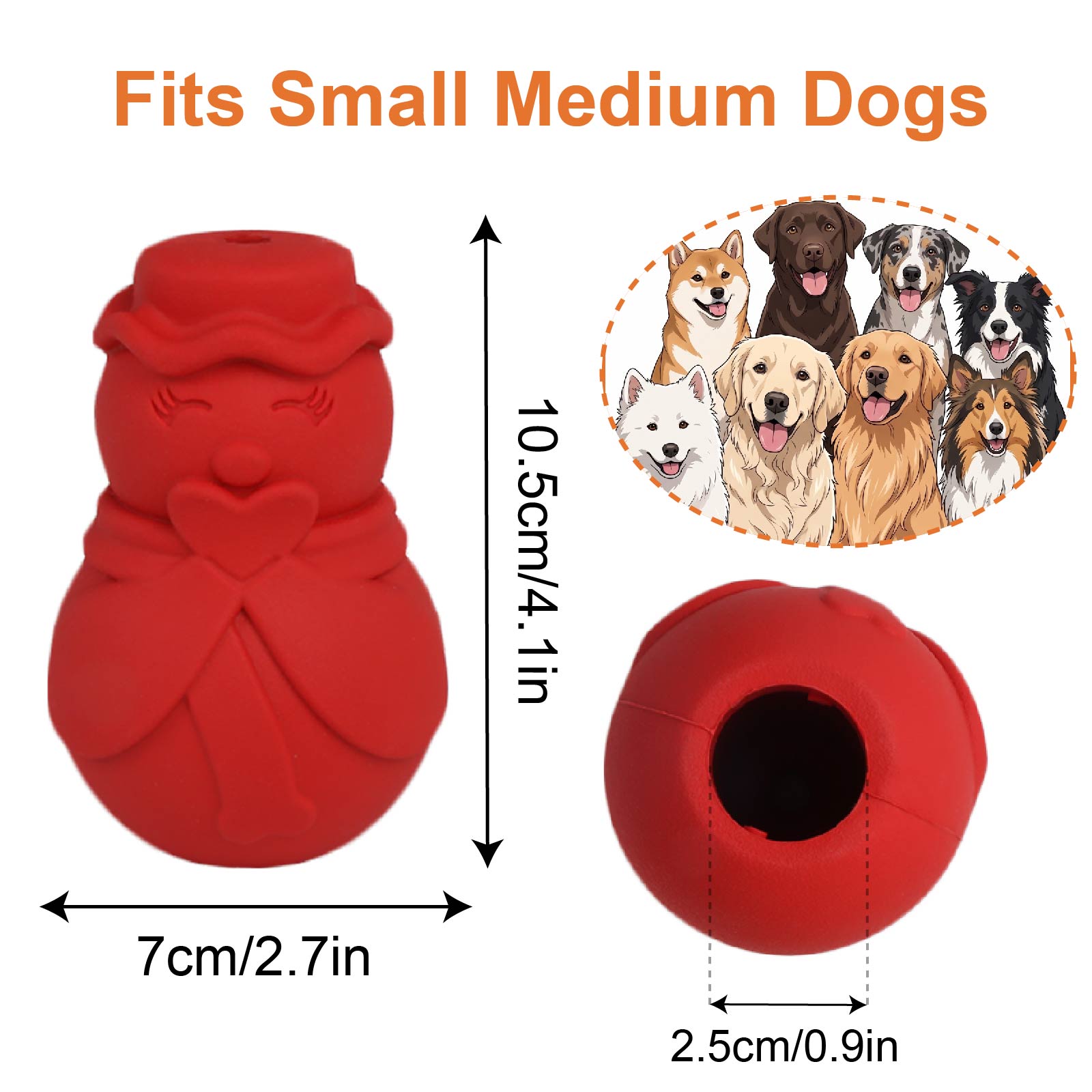 ：Snowman Dog Puzzle Toy, Treat - Rubber Treat Dispensing Dog Toy recension och pris
