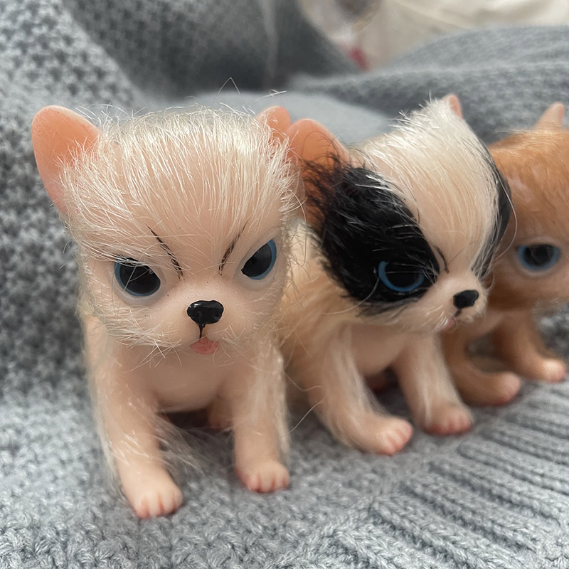 5Inch Full Body Silicone Cute  - Interactive Squeaky Plush Dog Toy recension och pris