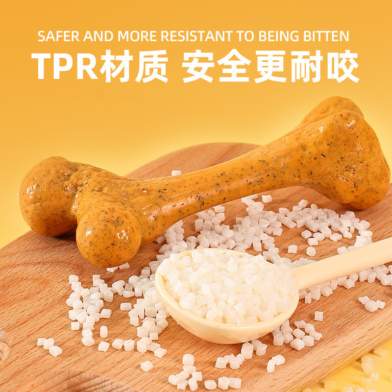 Dog ToyTPRDurable chew-resista - Teeth Cleaning Dog Chew Bone recension och pris
