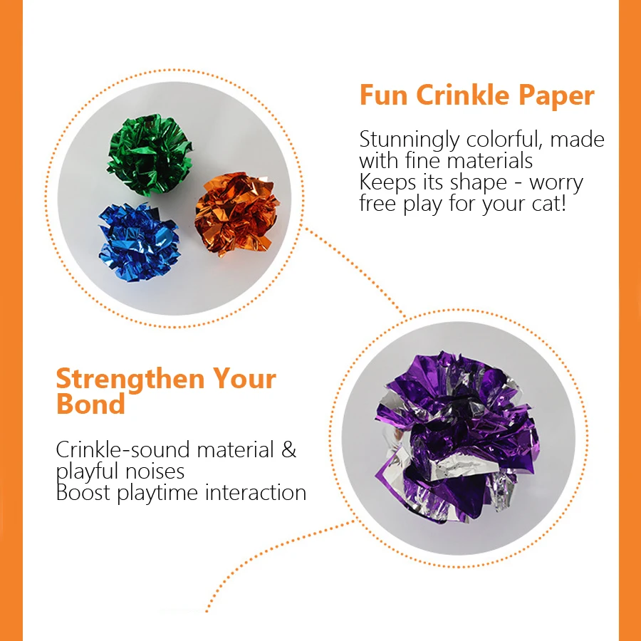 5/10Pcs Crinkle Ball Cat Toys  - Laser Pointer Cat Toy Automatic recension och pris